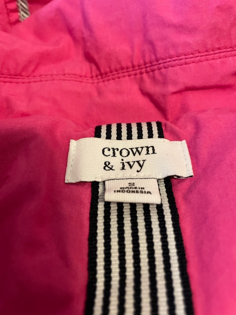 Hooded Colorblock Anorak Jacket - Pink & Navy - Picture 3 of 5